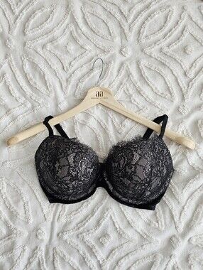 VS Lace Push-Up Bra in Black - 34 DD